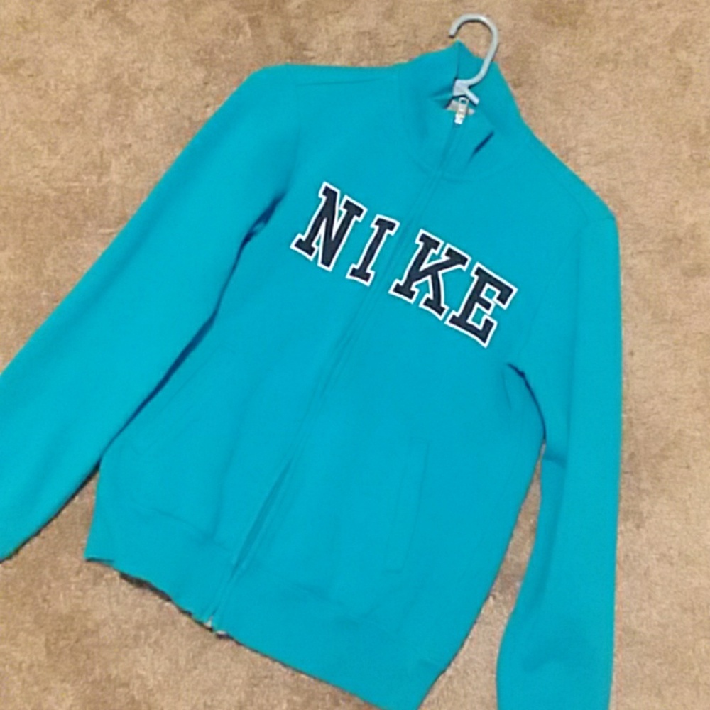 NIKE Zip Up Blue Hoodie.